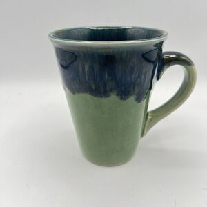 Drip Glaze Green Pottery Mug